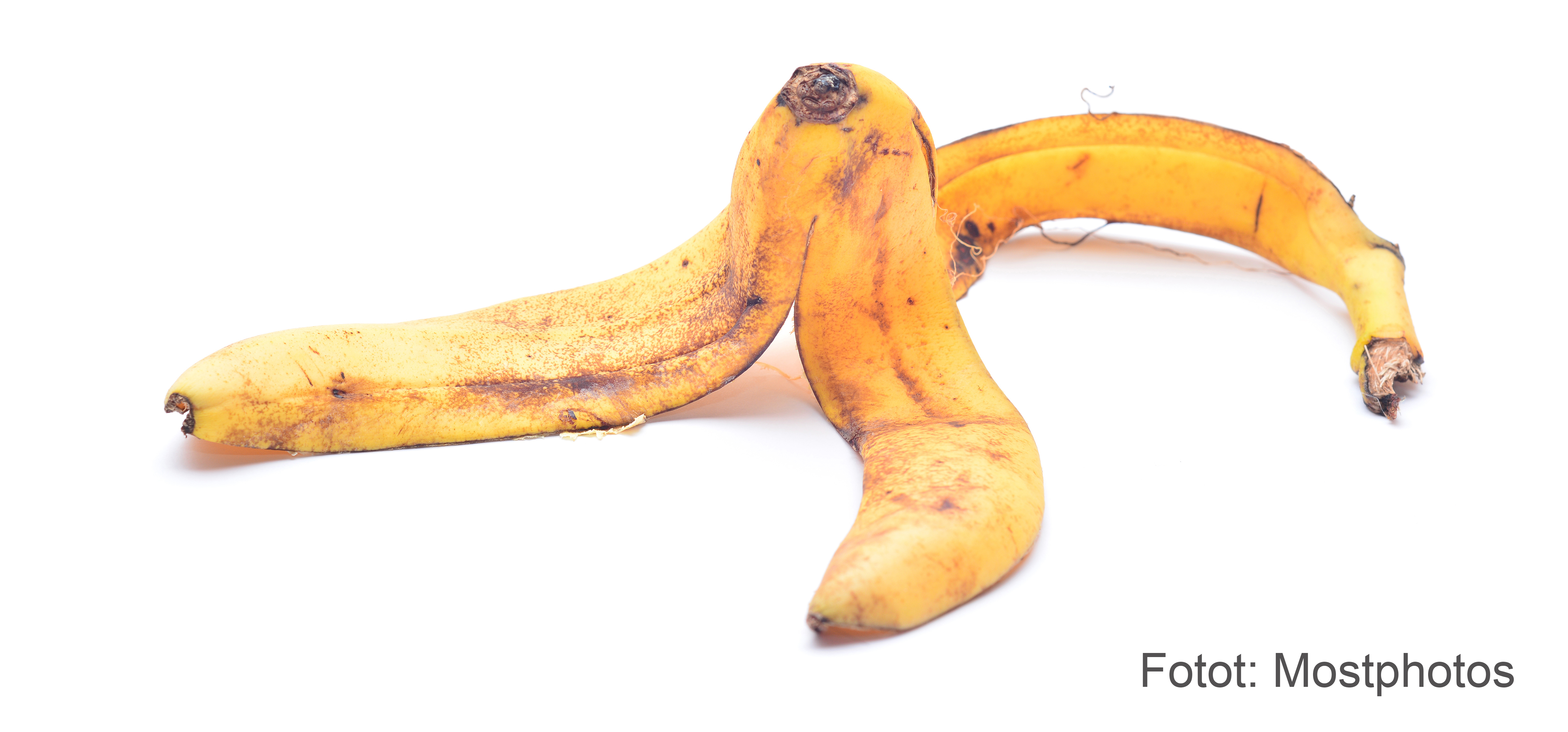 Bilden visar ett bananskal.